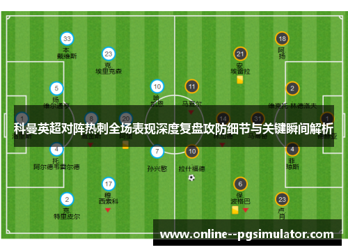 科曼英超对阵热刺全场表现深度复盘攻防细节与关键瞬间解析
